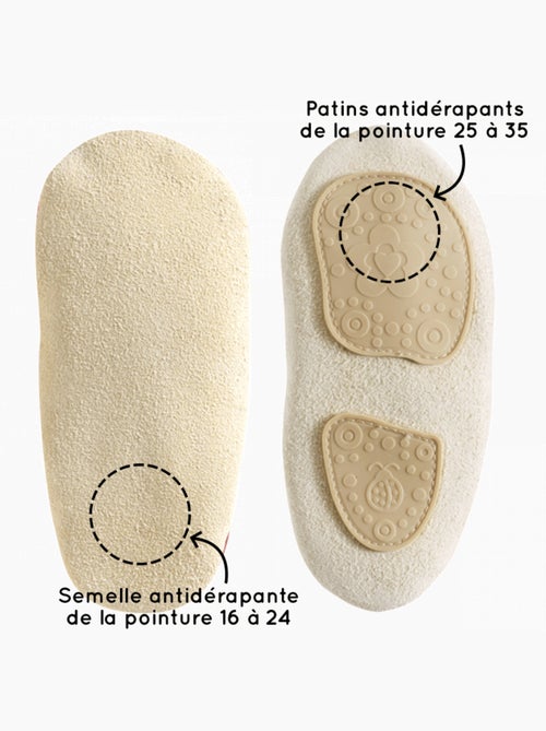 Chaussons bébé cuir souple Laura la licorne - Kiabi