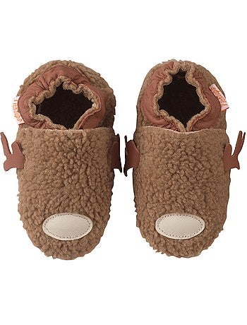 Chaussons bébé cuir souple Marilou le caribou