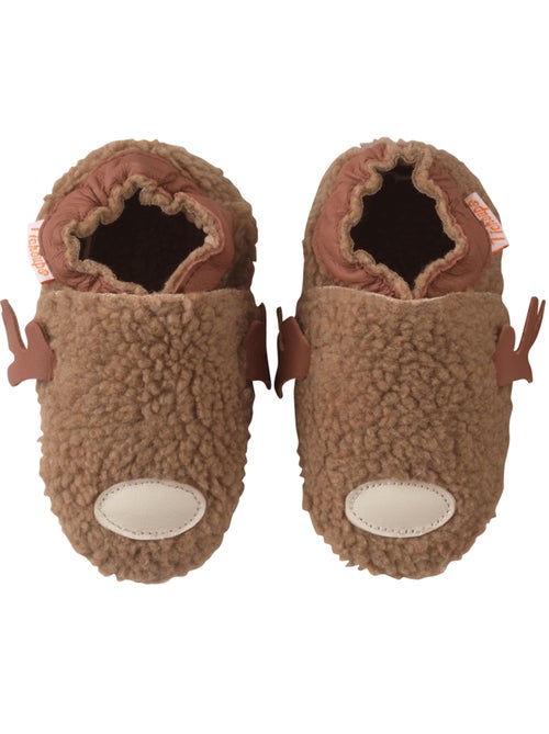 Chaussons bébé cuir souple Marilou le caribou - Kiabi