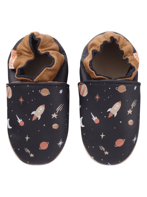 Chaussons bébé cuir souple Maxence dans l'espace - Kiabi