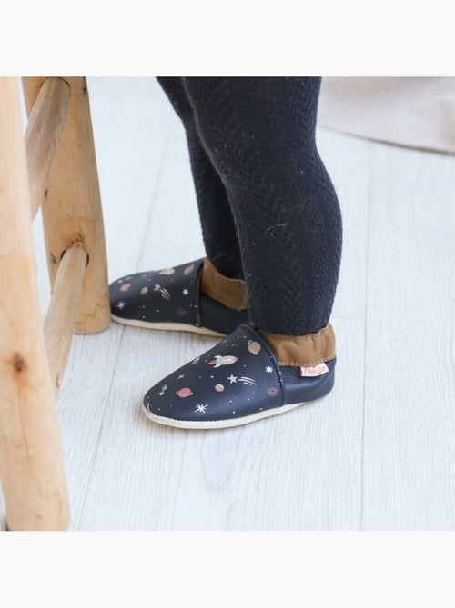 Chaussons bébé cuir souple Maxence dans l'espace - Kiabi