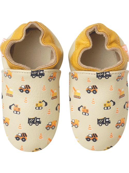 Chaussons bébé cuir souple Milo les travaux - Kiabi