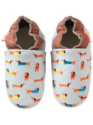 Chaussons bébé cuir souple Raphaël les teckels