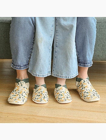 Chaussons bébé cuir souple Romy et Jules s'amusent