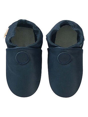 Chaussons bébé cuir souple Uni