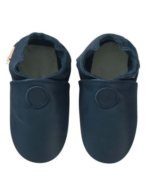 Chaussons bébé cuir souple Uni - Kiabi