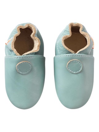 Chaussons bébé cuir souple uni