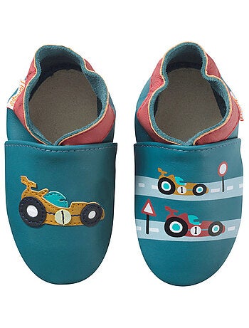 Chaussons bébé cuir souple Valentin la formule 1