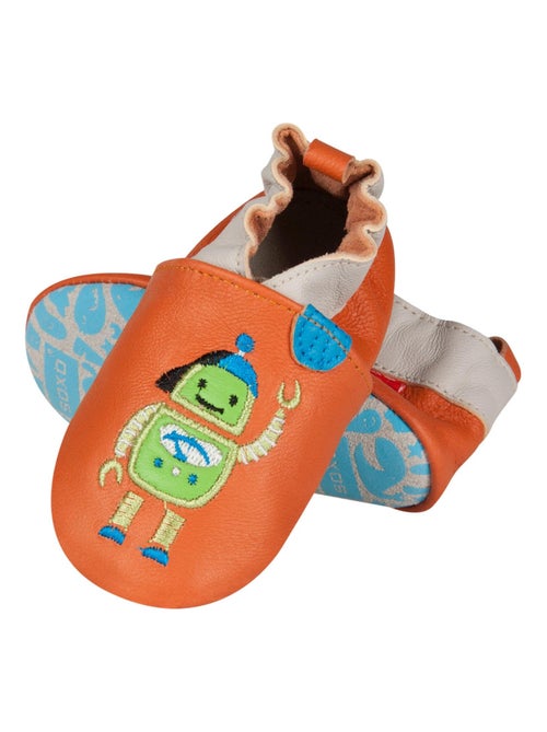 Chaussons bébé en cuir souple Soxo - Kiabi