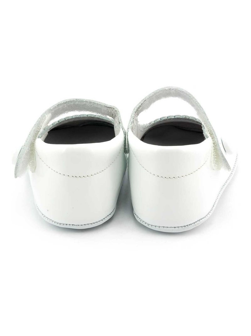Chaussons Bébé En Cuir Vernis - Boni Thérèse Blanc - Kiabi