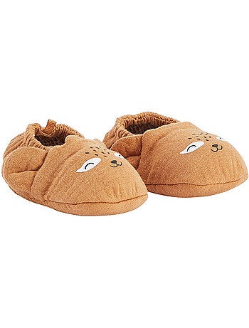 Chaussons bébé en gaze de coton Gabin