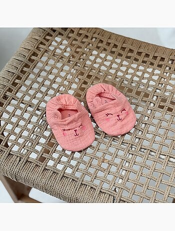 Chaussons bébé en gaze de coton Santa Giulia