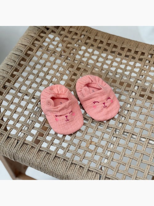 Chaussons bébé en gaze de coton Santa Giulia - Kiabi