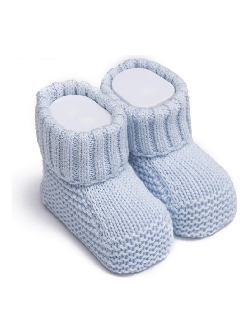 Chaussons bébé en tricot  Kitikate Bleu - Kiabi