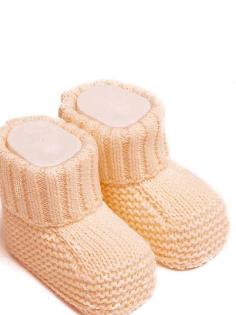 Chaussons bébé en tricot  Kitikate Orange clair - Kiabi