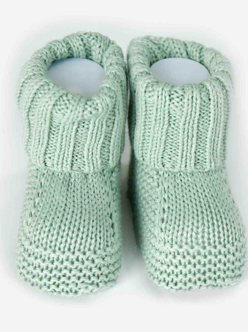 Chaussons bébé en tricot  Kitikate Vert - Kiabi