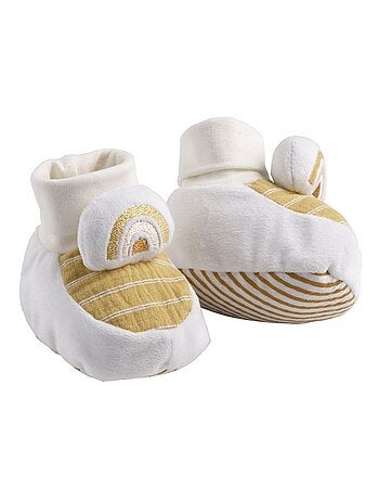 Chaussons bébé en velours - SAUTHON