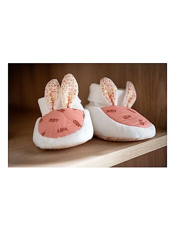 Chaussons bébé en velours - SAUTHON