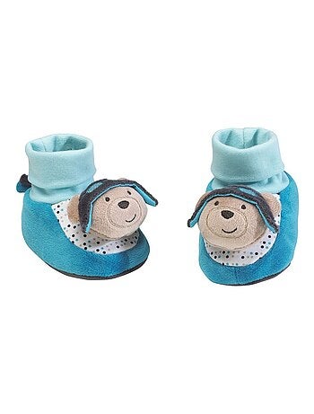 Chaussons bébé en velours - SAUTHON