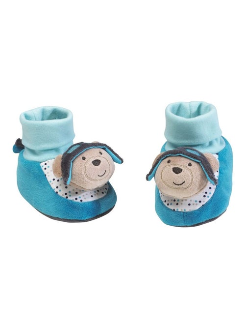 Chaussons bébé en velours - SAUTHON - Kiabi