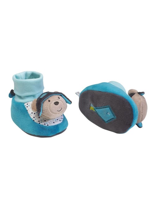 Chaussons bébé en velours - SAUTHON - Kiabi