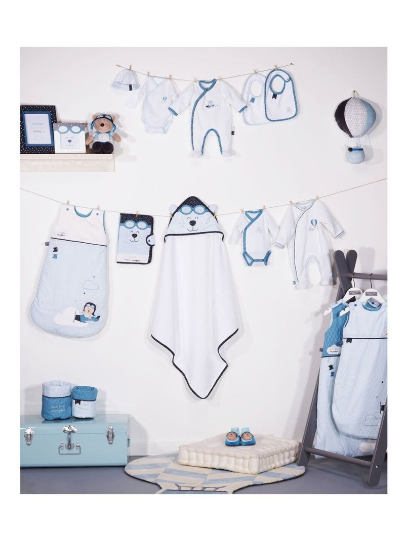 Chaussons bébé en velours - SAUTHON Bleu - Kiabi