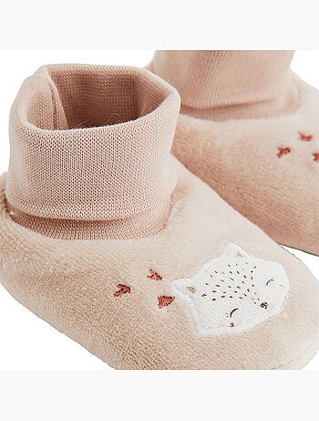 Chaussons bébé en velours Doucette