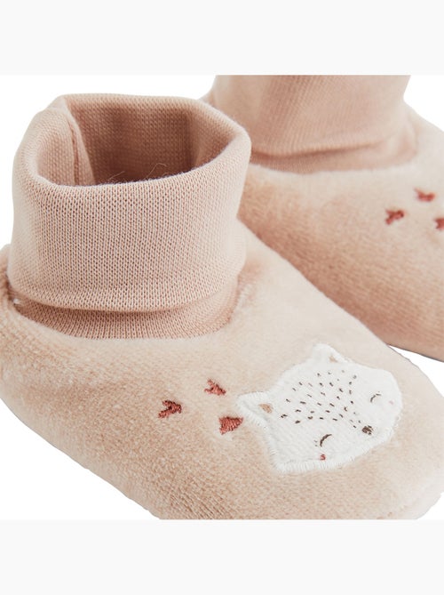 Chaussons bébé en velours Doucette - Kiabi