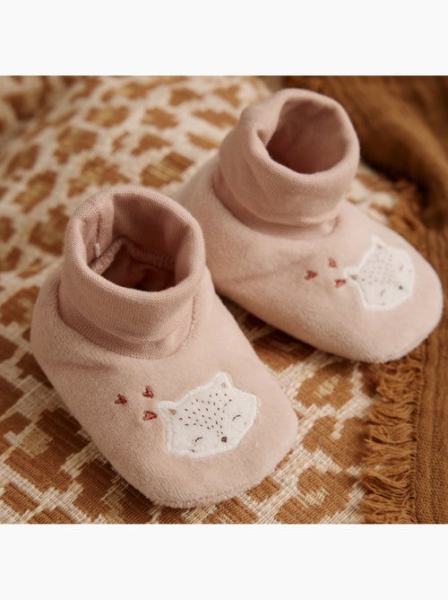 Chaussons bébé en velours Doucette - Kiabi