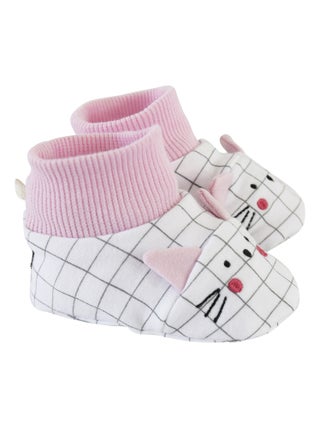 CHAUSSONS BEBE FILLE EN MOLLETON