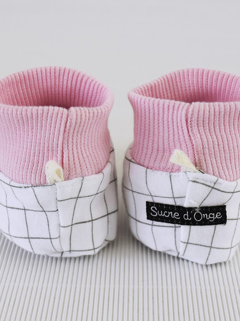 CHAUSSONS BEBE FILLE EN MOLLETON Rose - Kiabi