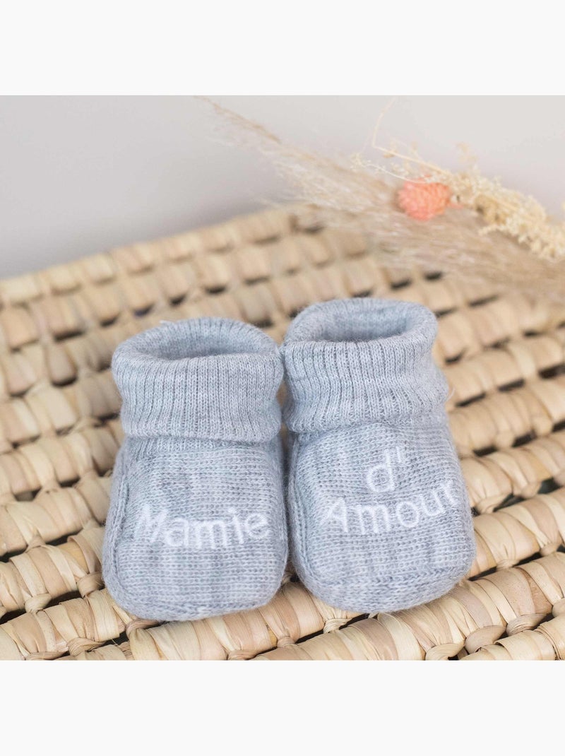 Chaussons bébé Gris clair - Kiabi