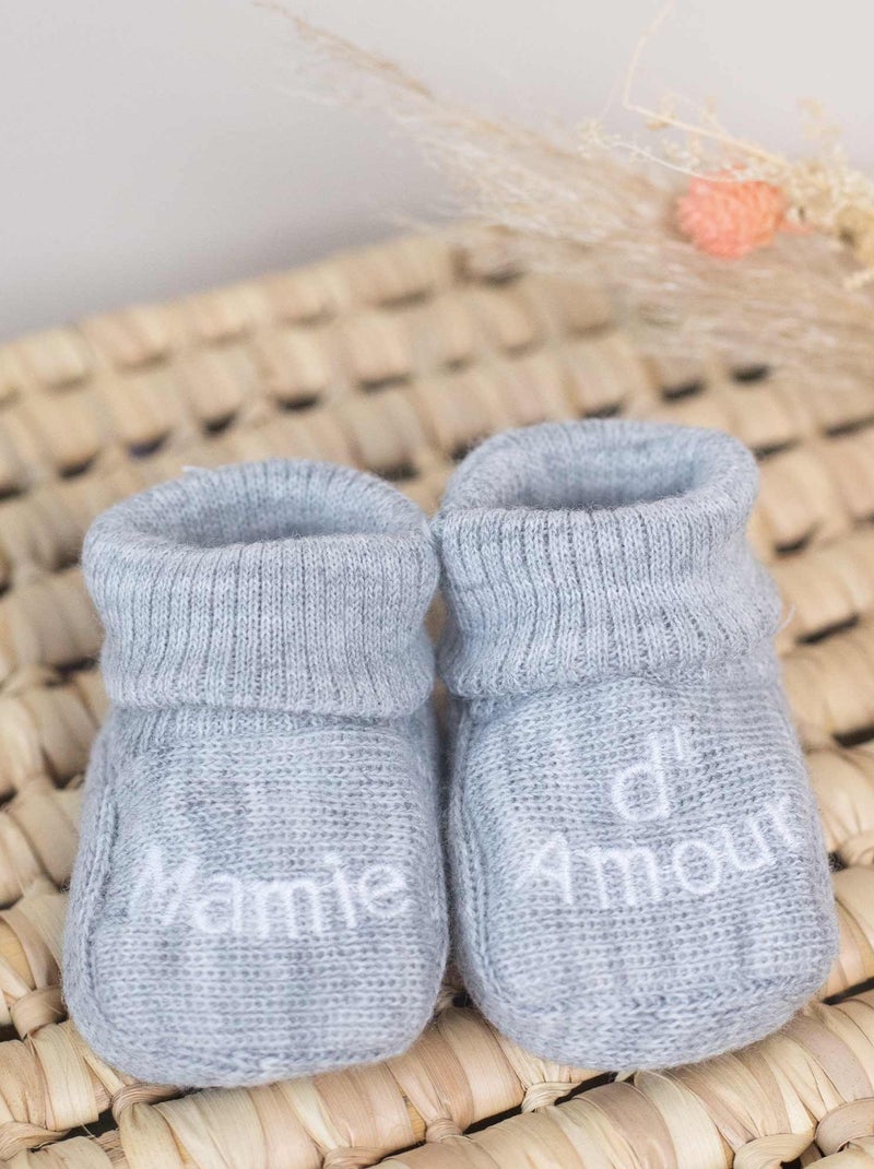 Chaussons Bébé Gris - Kiabi