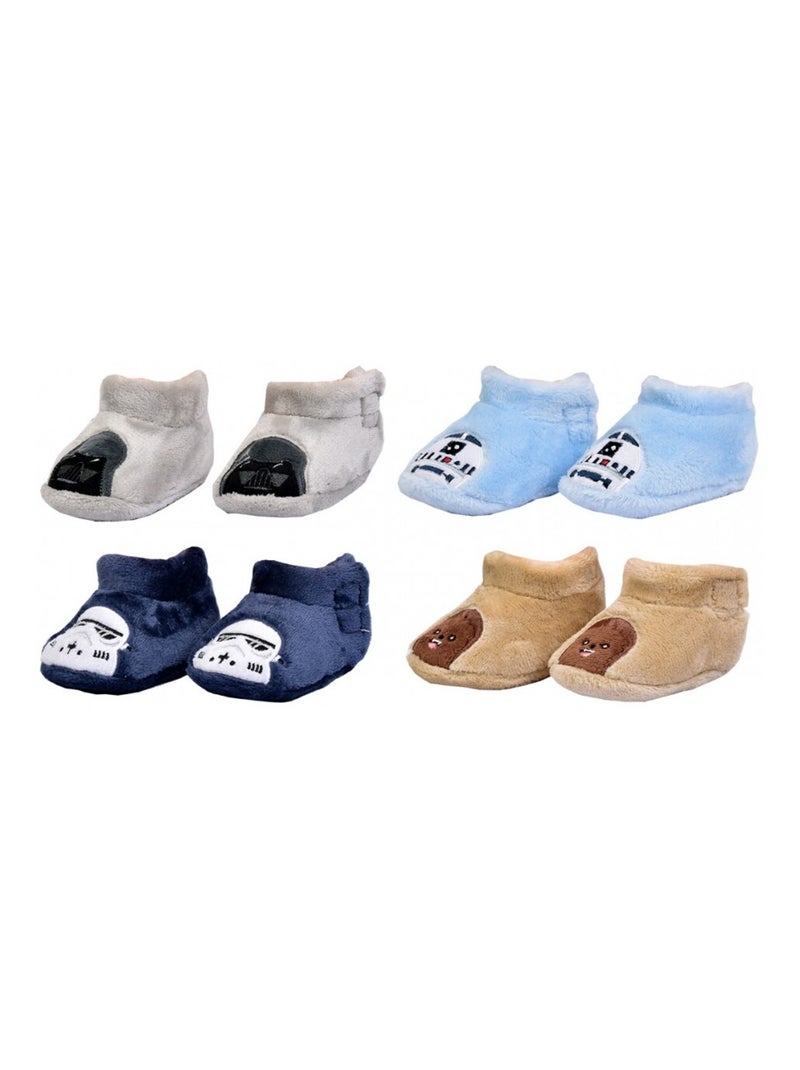 Chaussons bébé LICENCE Fantaisie - Pack de 4 Gris Bleu marine Gris - Kiabi