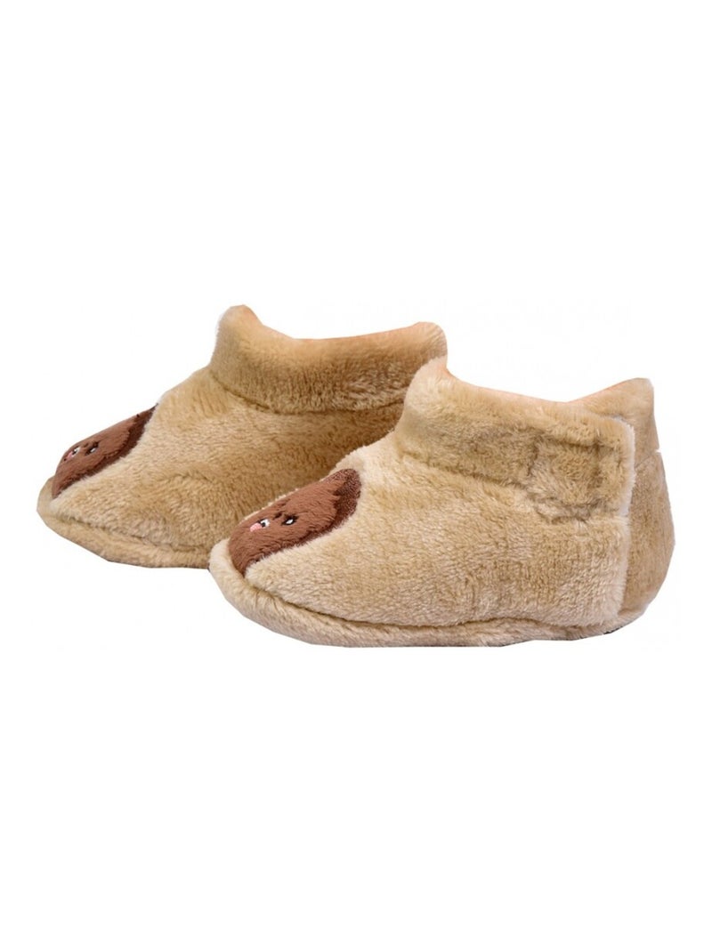 Chaussons bébé LICENCE Fantaisie Marron - Kiabi