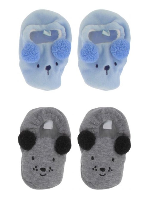 Chaussons bébé lot de 2 - Kiabi