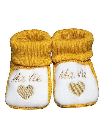 Chaussons bébé "Ma Vie" LES CHATOUNETS