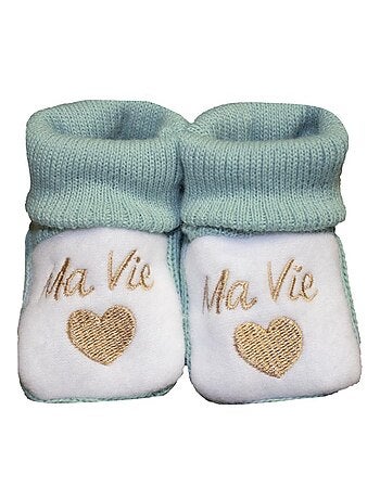 Chaussons bébé "Ma Vie" LES CHATOUNETS