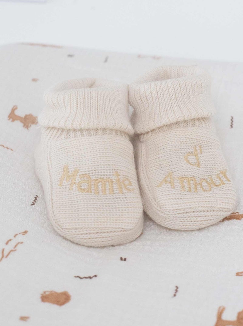 Chaussons Bébé Marron clair - Kiabi