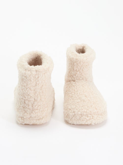 Chaussons boots effet moutonné - Kiabi Chaussons boots effet moutonné - Kiabi