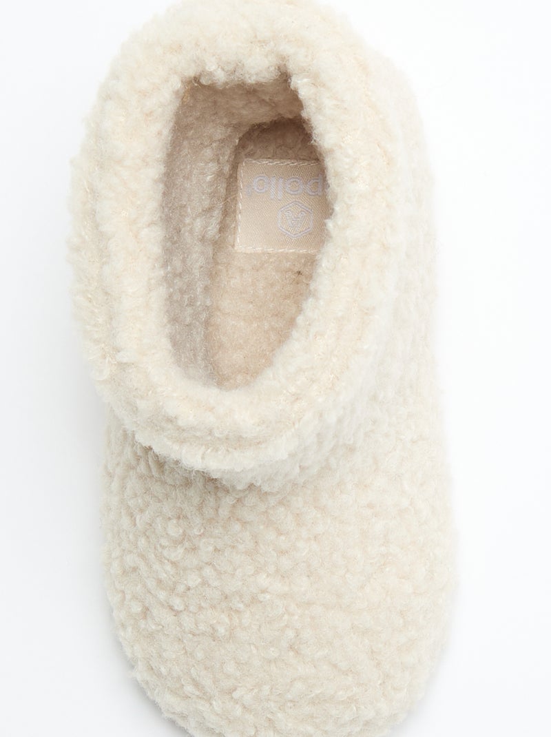 Chaussons boots effet moutonné Beige - Kiabi