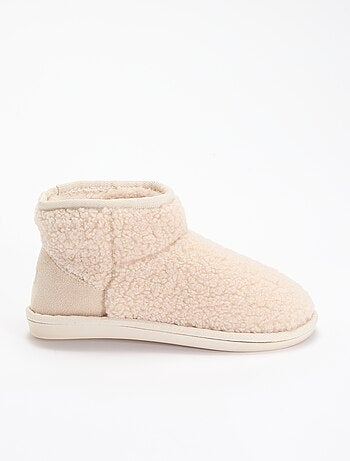 Chaussons boots effet moutonné
