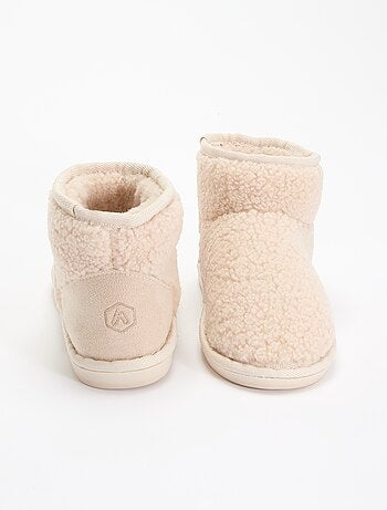 Chaussons boots effet moutonné