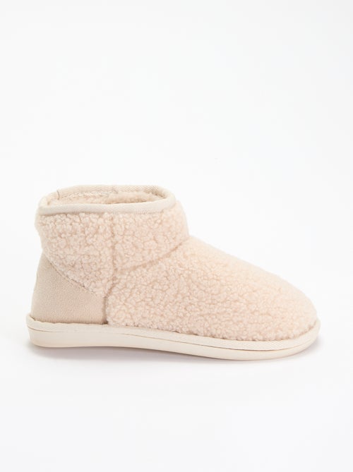 Chaussons boots effet moutonné - Kiabi Chaussons boots effet moutonné - Kiabi