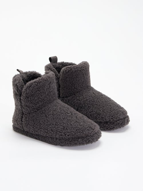 Chaussons boots effet moutonné - Kiabi Chaussons boots effet moutonné - Kiabi
