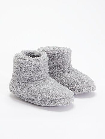 Chaussons boots effet moutonné