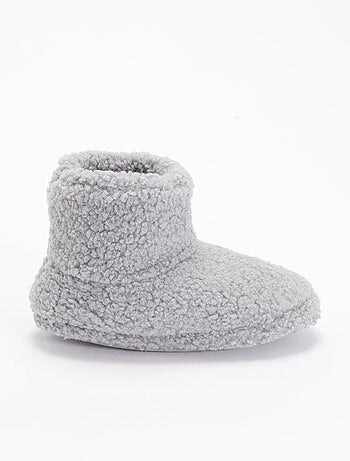 Chaussons boots effet moutonné