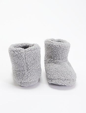 Chaussons boots effet moutonné