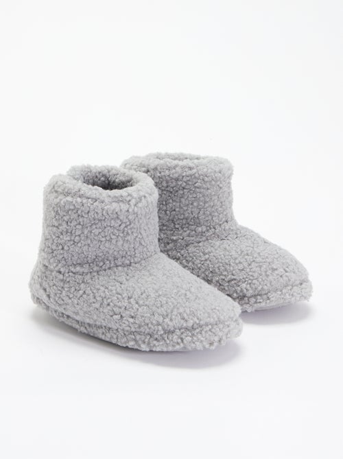 Chaussons boots effet moutonné - Kiabi