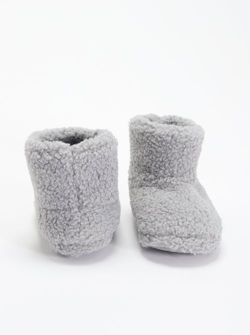 Chaussons boots effet moutonné - Kiabi